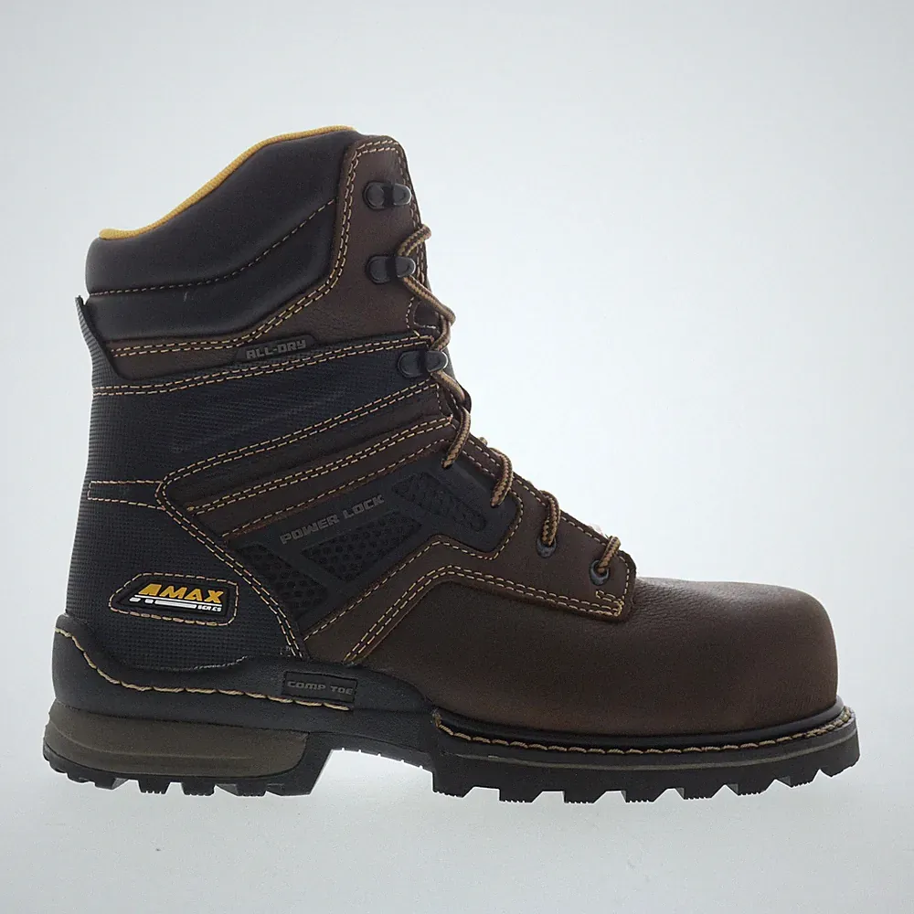 Avenger A-Max Dozer 8 - Composite Toe WP EH PR SR Mens Brown Wide Work Boots