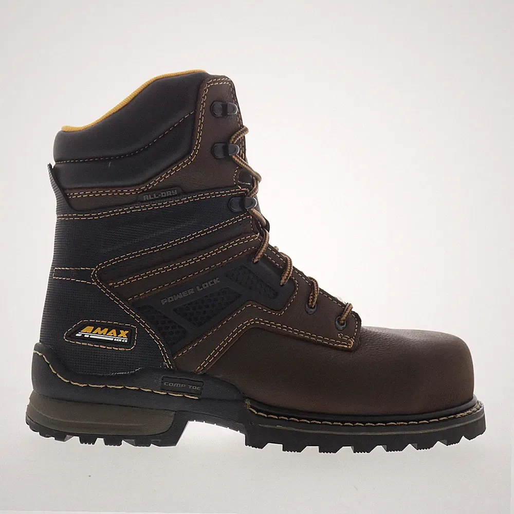 Avenger A-Max Dozer 8 - Composite Toe WP EH PR SR Mens Brown Work Boots