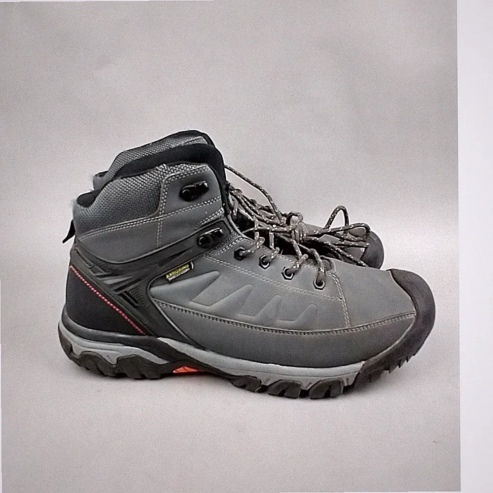 Axboxing Mens Hiking Boots Grey Faux Fur Lined Winter Outdoor Shoes A1235-12 12