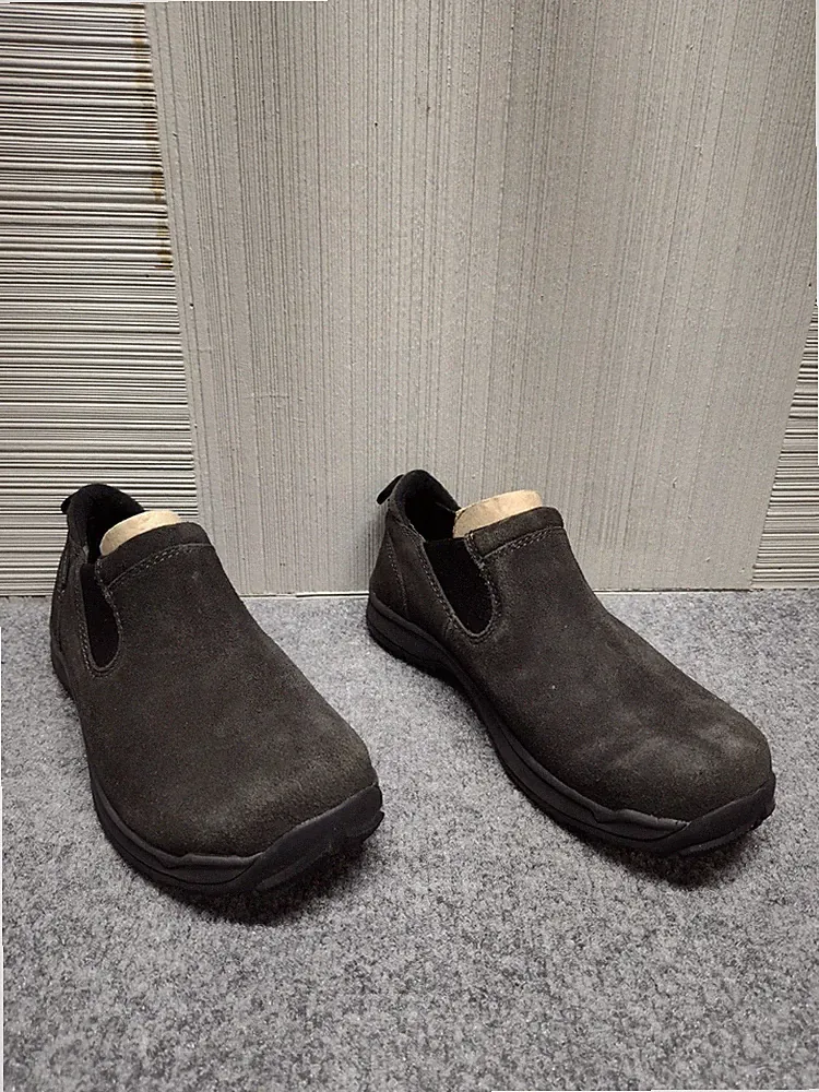 Baffin Men Winter Hiking Boots 9 Gray Suede Slip On Waterproof Outdoor Comfort