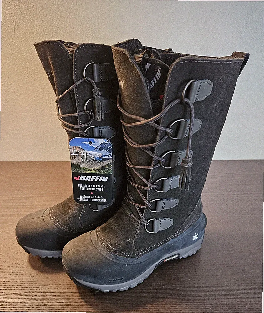 BAFFIN WATERPROOF Hike INSULATED Leather SNOW Shoe WINTER BOOT Women size 7 NEW