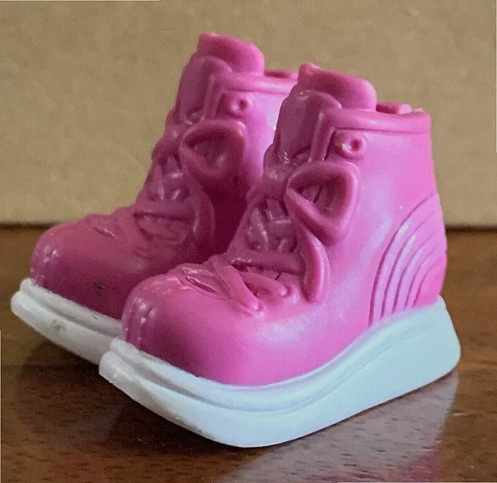 Barbie Camp Hiking Trail Shoes Boots Fuchsia White Fashion Doll Accessory