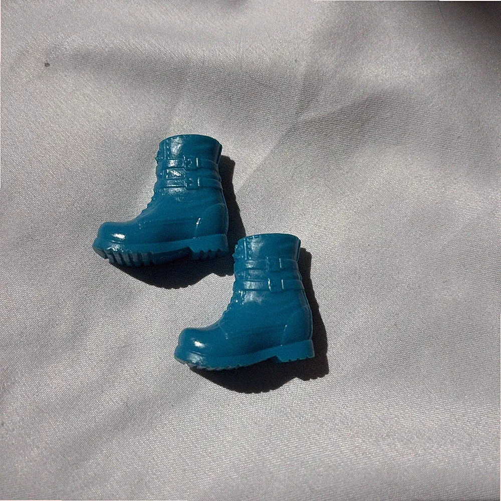 Barbie Fashion Doll Hiking Trail Combat Boots Blue Turquoise Replacement