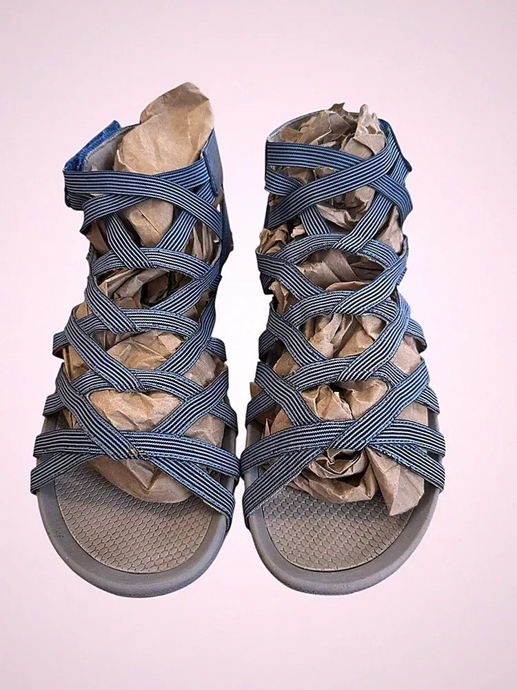 Baretraps 10M Samina Sandals Blue Strappy Casual Shoes Outdoor Hike Lightweight