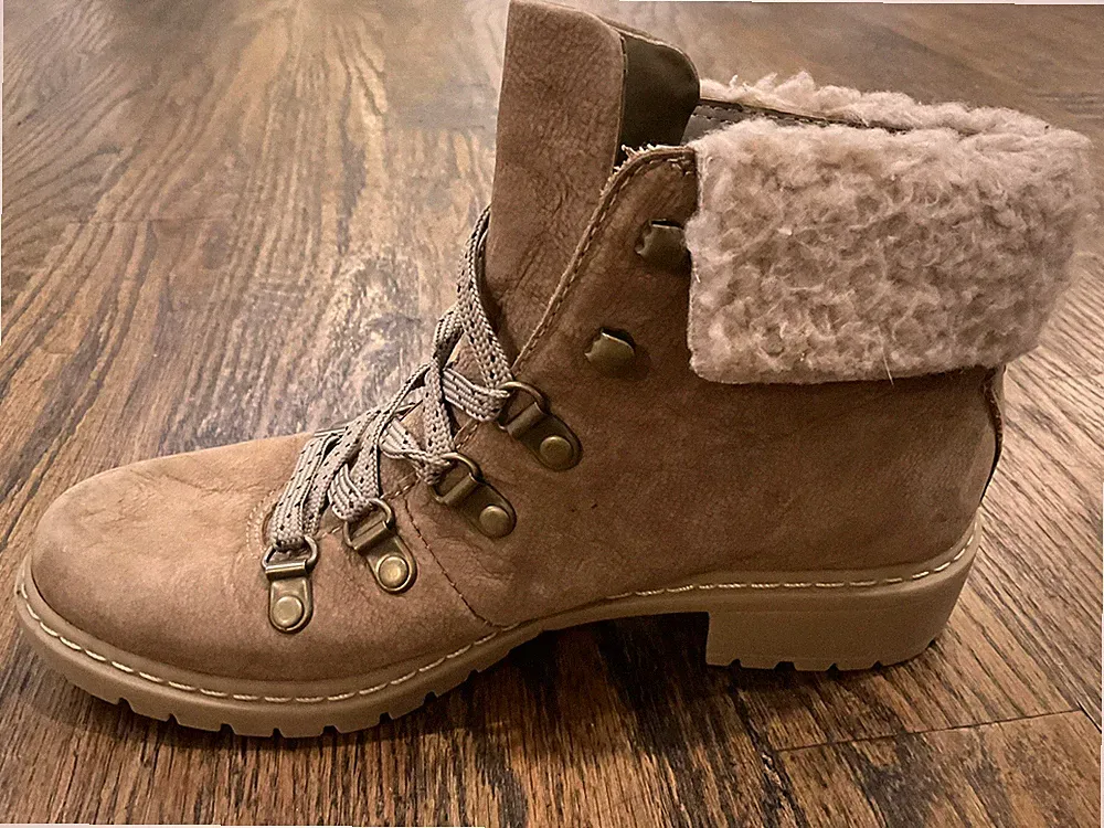 Bass Aubrey Beige Leather Retro Style Hiking Casual Fall Winter Boots Women's 6M