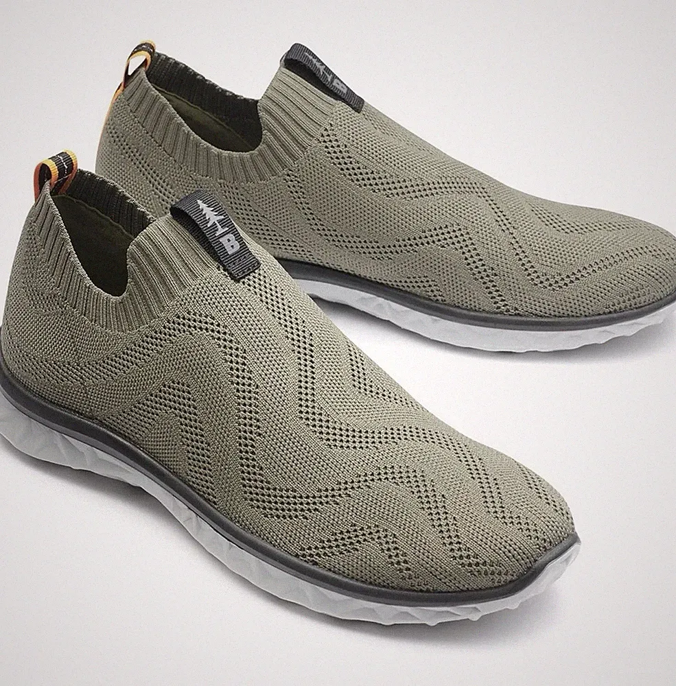 Bass Outdoor Men’s Hex Knit Pull On Hiking Shoes, US Size 11.5, Deep Lchn Green