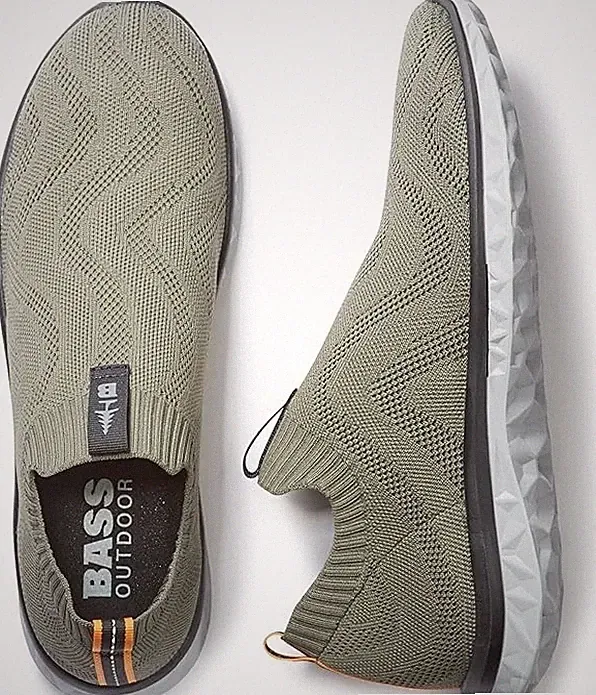 Bass Outdoor Men’s Hex Knit Pull On Hiking Shoes, US Size 9.5, Deep Lchn Green
