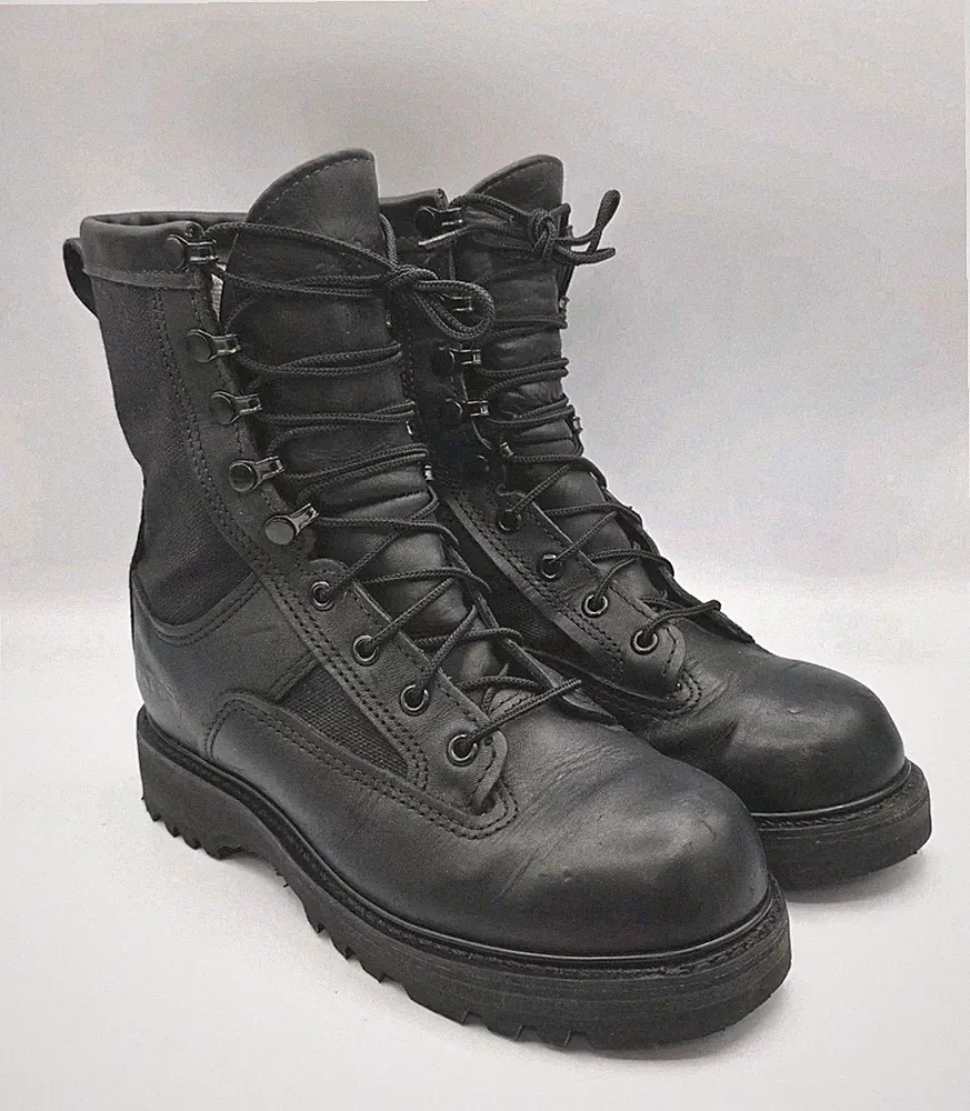 Bates Men's Sz 5.5 Wide Black Vibram Tactical Combat Gore-Tex Boots 03-D-0321
