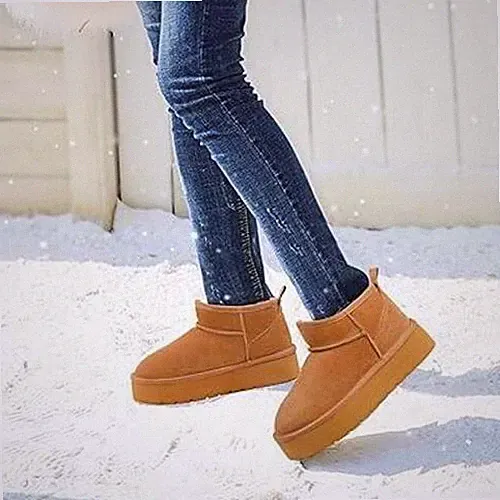 BCTEX COLL Women's Winter Snow Mini Boots CHESNUT SIZE: 6