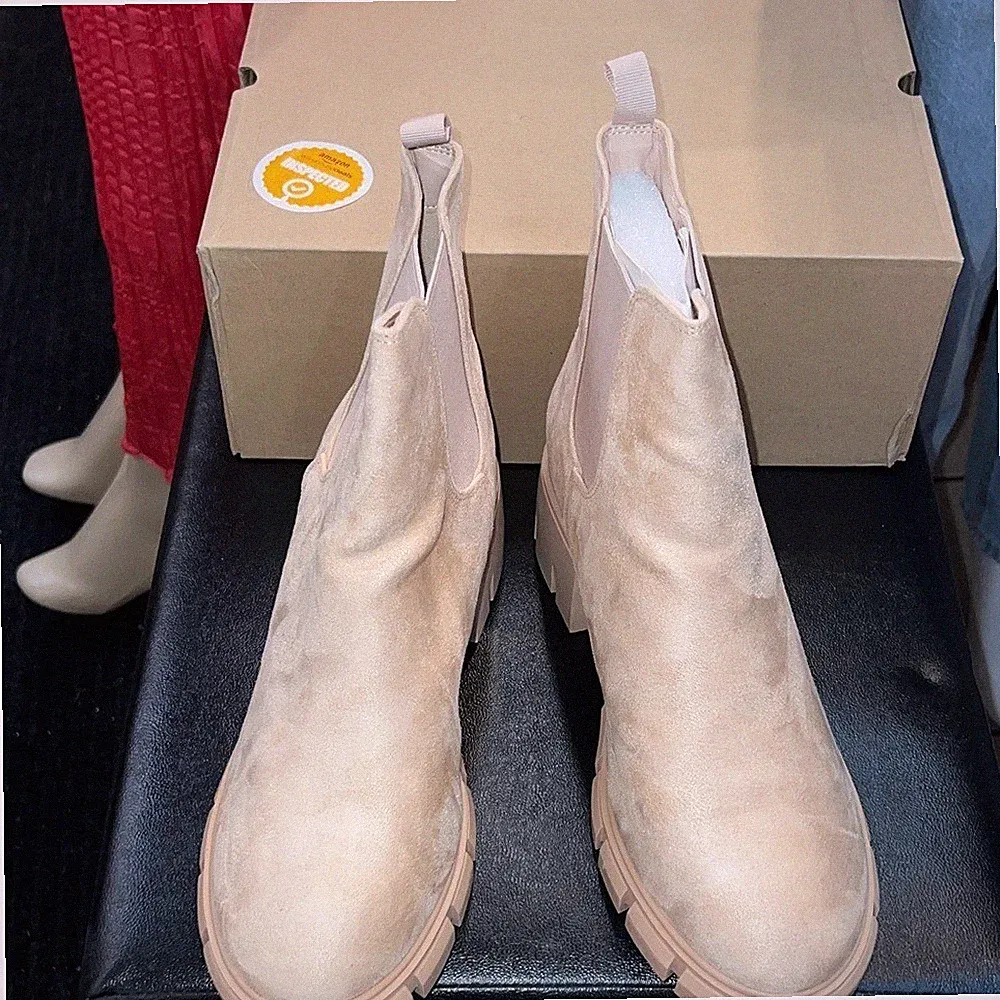 Beige Chelsea Boots for Women