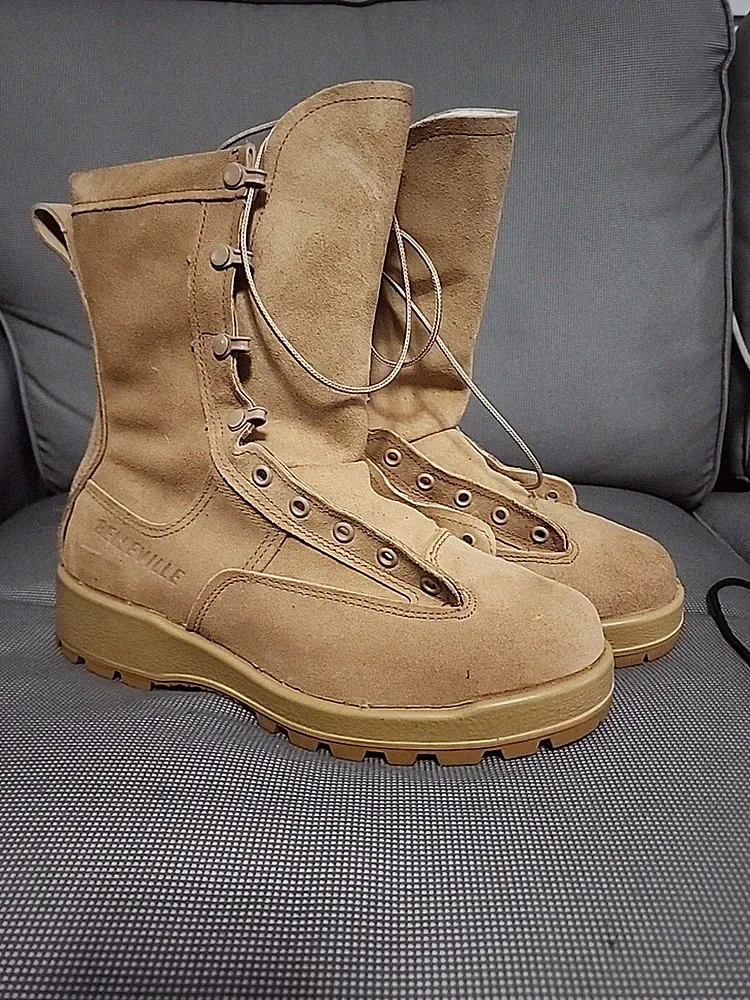 Belleville 600g Insulated Waterproof Combat Boots 775 Tan Leather Size 7.5 R