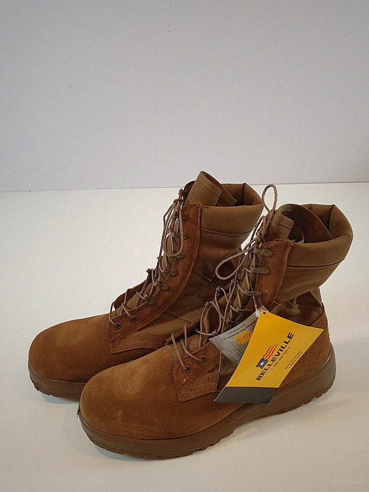 Belleville Boots Mens Size 15 Brown Combat Military Vibram Sole Made USA AHWC