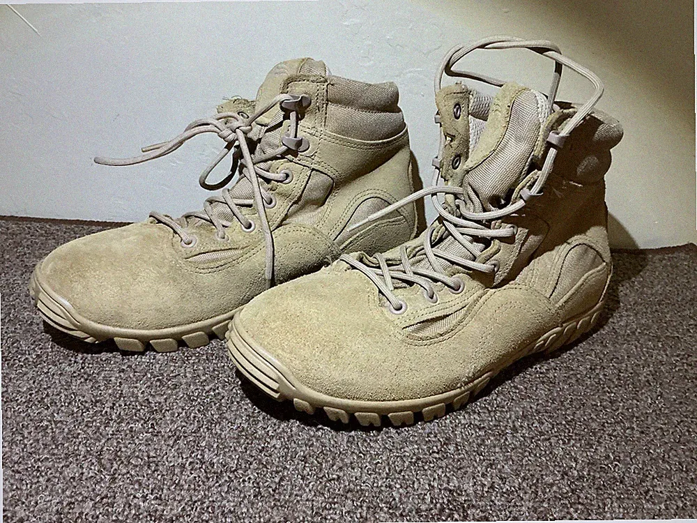 Belleville Gortex Military Boots Suede 9 Reinforced Toe USA Made Tan #763 Desert