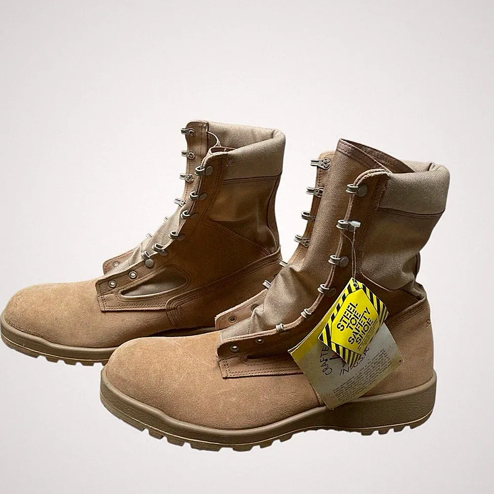 Belleville Mens Tan 300 DES ST Steel Toe Military Tactical Combat Boots 15R *NEW