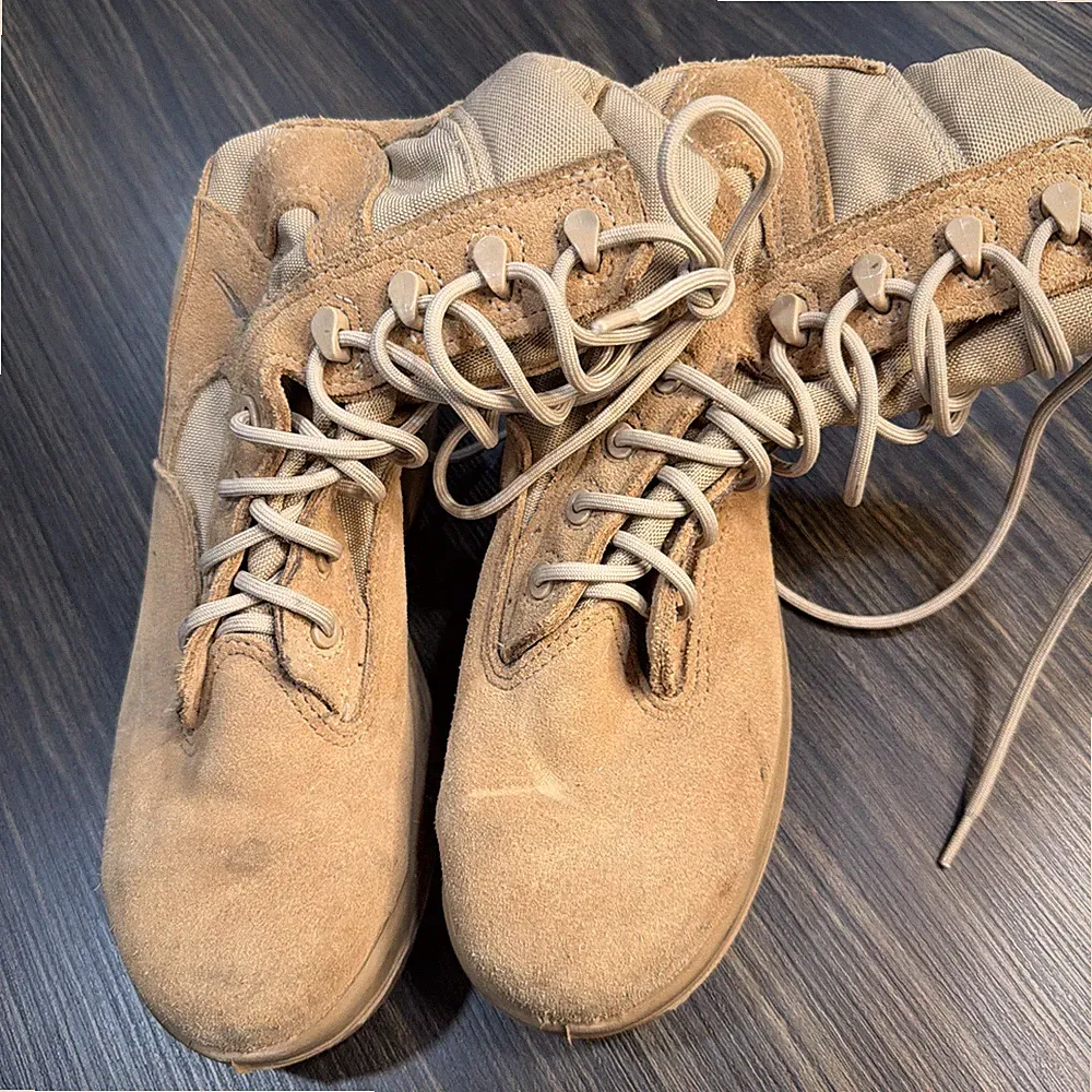 Belleville Steel Toe Work Boots Tan Size 4.5W Preowned
