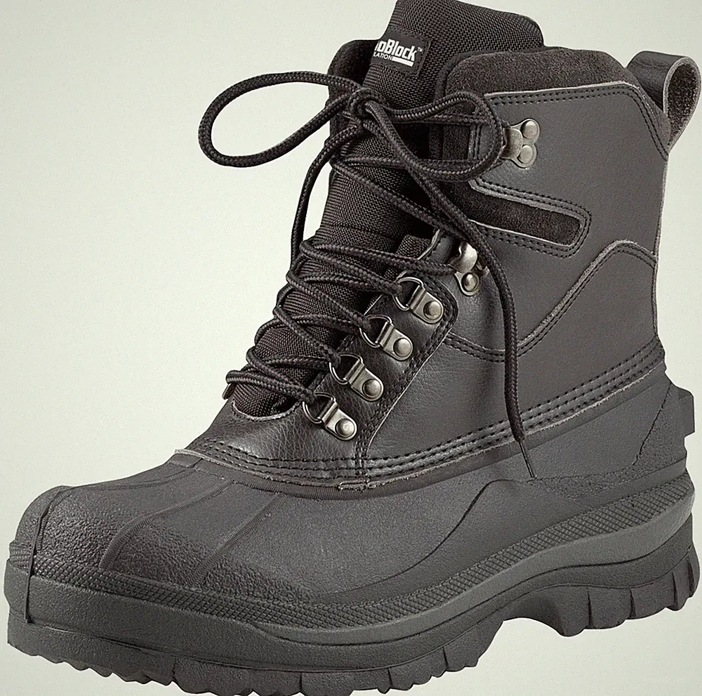Black Extreme Cold Weather Hiking Boots - Rothco 8" Waterproof Winter Boots 5659
