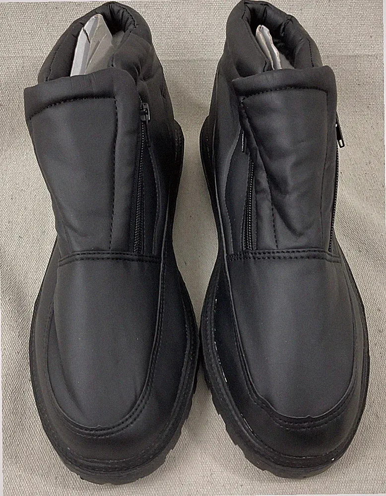 Black SNOW BOOTS WITH ICE GRIPPERS mens size 10 - new unbranded