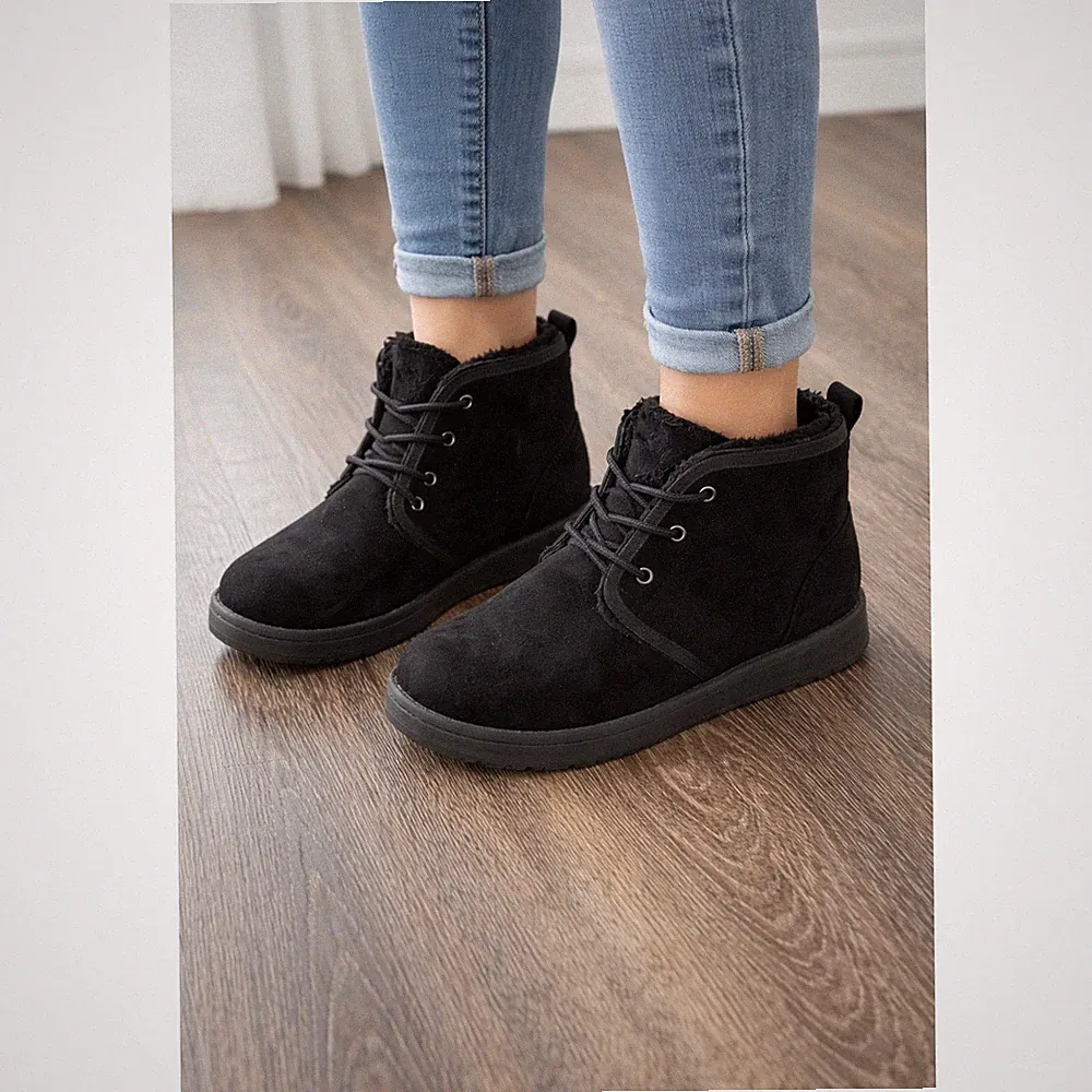 Black Suede Lace up Black Chukka Boots