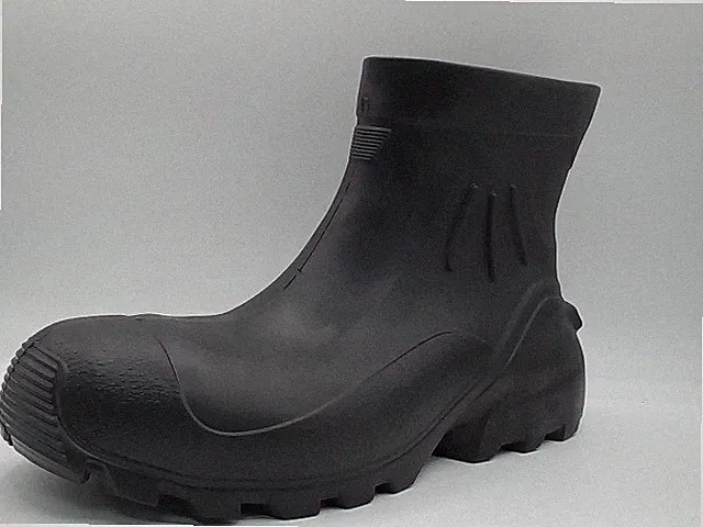 Black Women Short Rain Boots Waterproof Hiking Garden Mud Working Chelsea Shoes