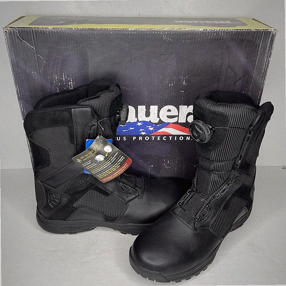 Blauer Clash 8" Boots Mens US 8 Black Police Duty Combat Security Boa #FW018