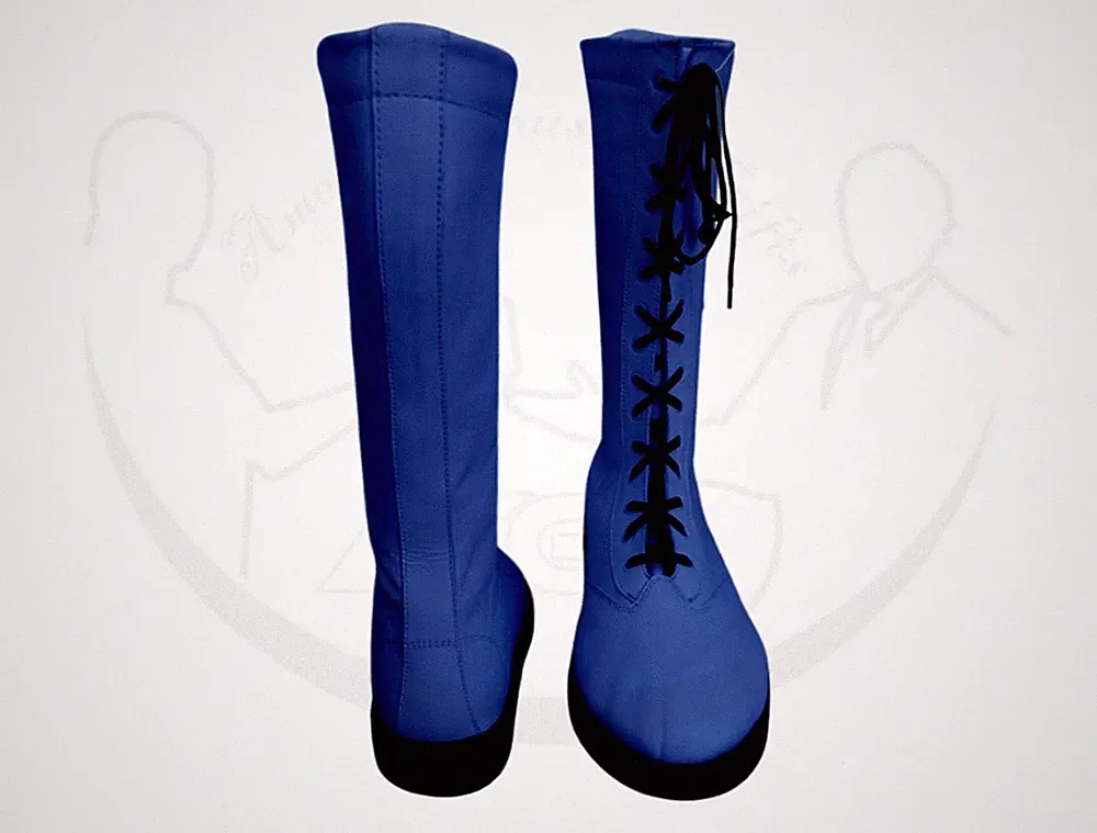 Blue Wrestling Boots For Men Women,Handmade Wrestling Boots,cosplay boxing boots