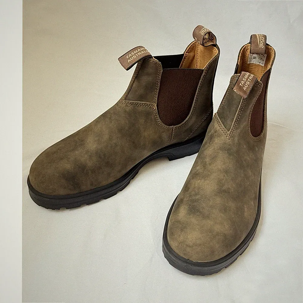 Blundstone Chelsea Boots Rustic Brown Leather Elastic Sided Men's US 10