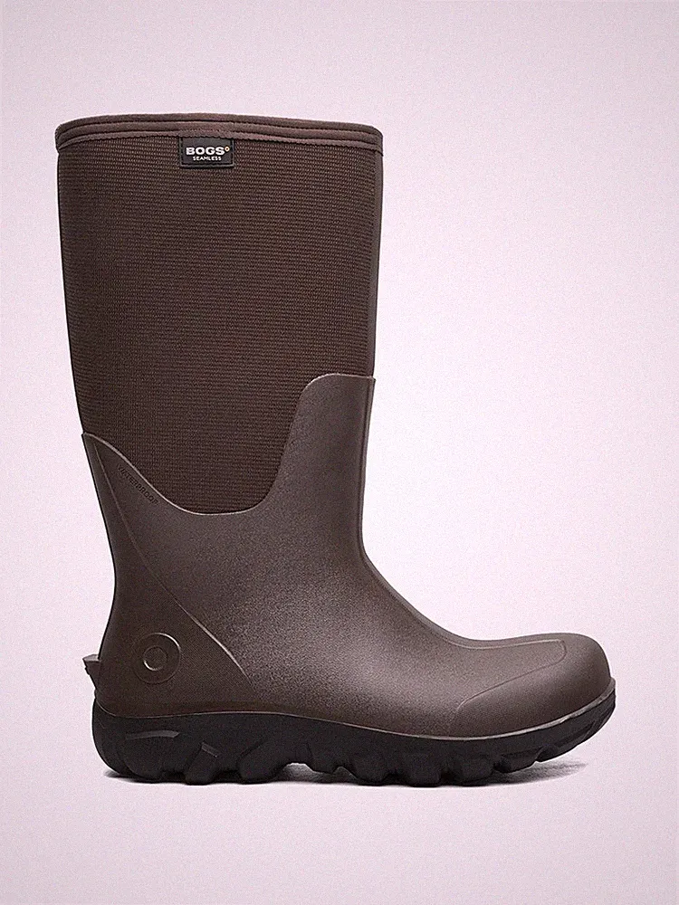 Bogs Classic Seamless Tall Men's Rain Boots, Brown, M12