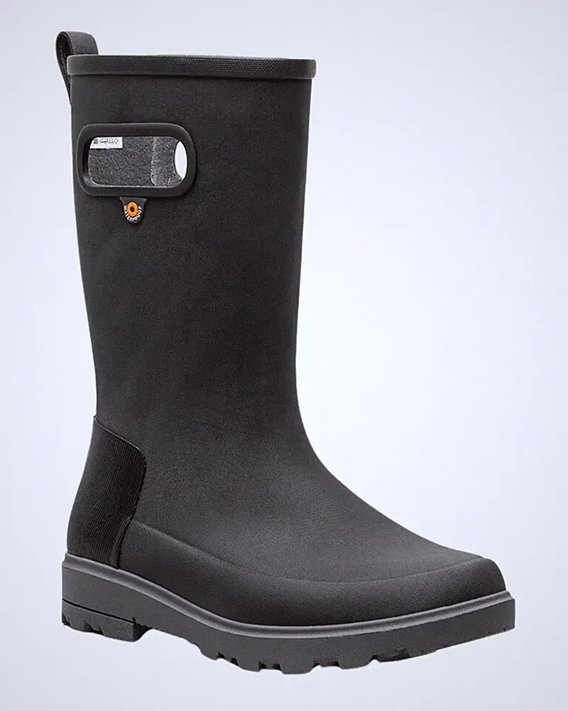 Bogs Holly Jr. Tall Kid's Rain Boots, Black, K2