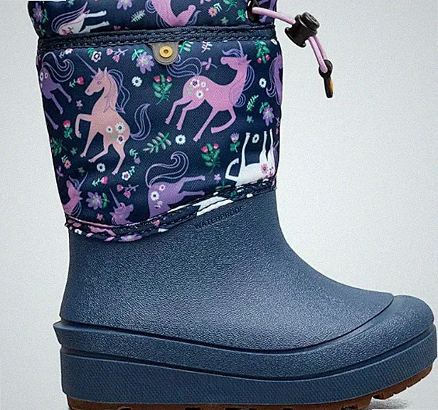 Bogs Snow Shell Boots-Unicorn Meadow (Toddler/Little Big Kid), Indigo Multi 1 US