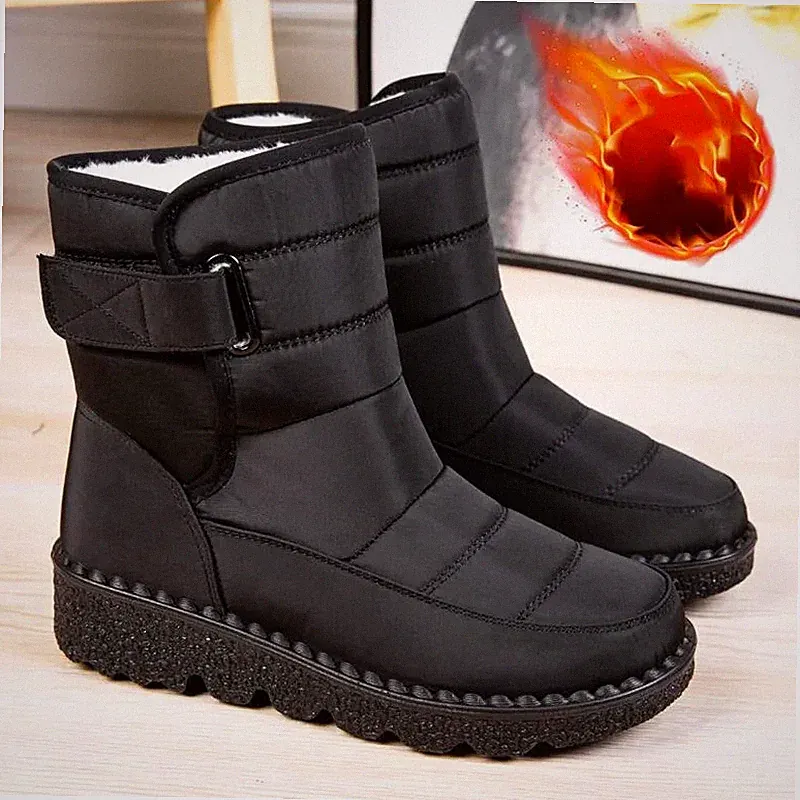 Boots Women Non Slip Waterproof Winter Snow Boots Ankel Length Platform Shoes