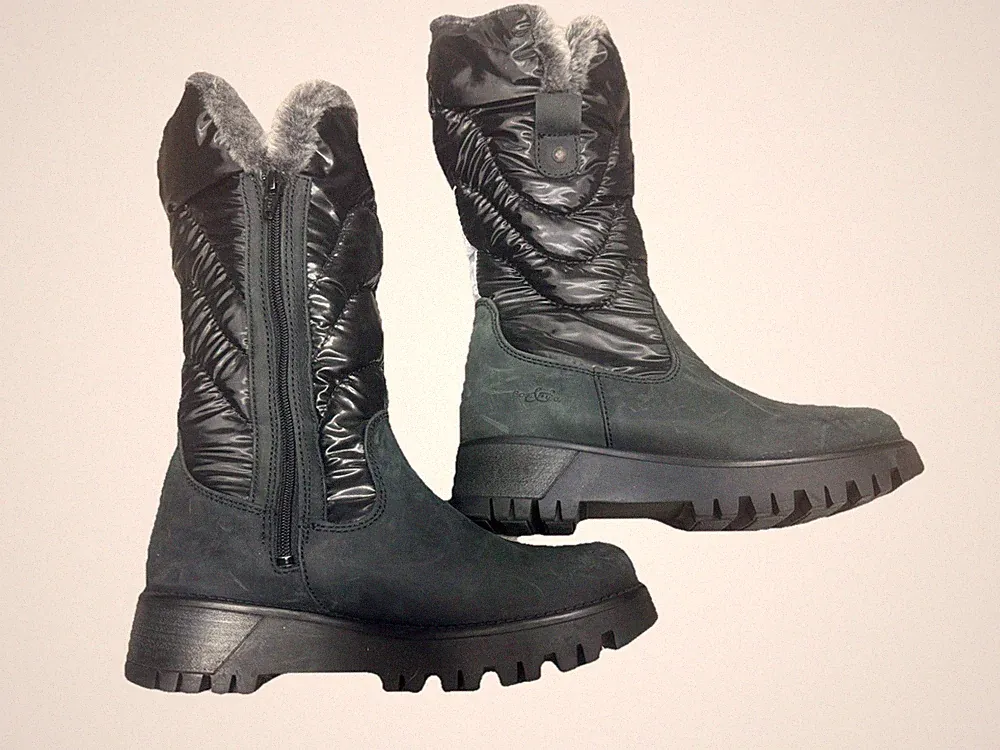 Bos & CO snow boots mid calf weatherproof closed toe zip up size EUR 36 6MUS