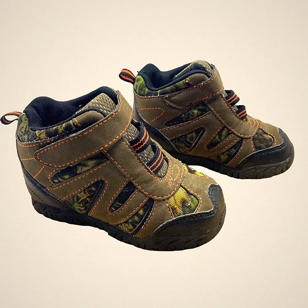 Brahma Toddler Size 5 Brown Faux Vegan Leather Camo Camouflage Boots