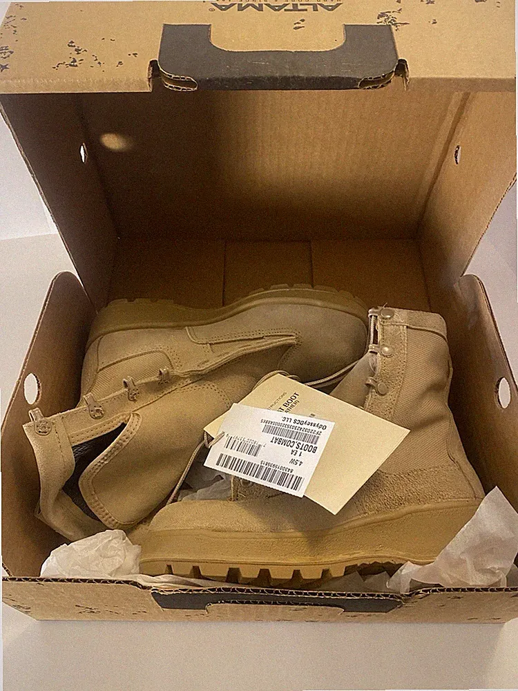 BRAND NEW Altama US Army Men's Temperate Weather Combat Boots Coyote Tan 4.5w