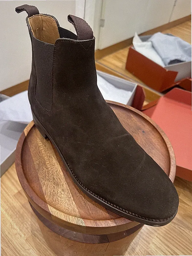 BRAND NEW: Morjas Chelsea Boots Brown Suede UK 12 / US 13