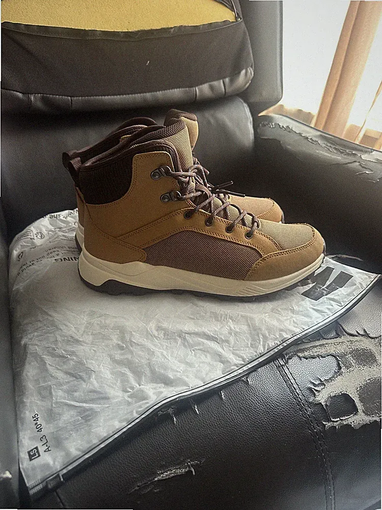 Brown And Tan Hiking Boots