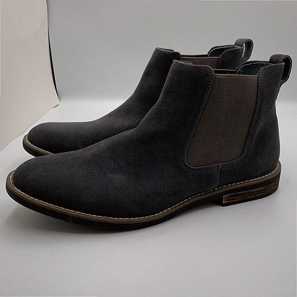 Bruno Marc Mens Urban-06 Gray Suede Chelsea Ankle Boots Size 14 NEW