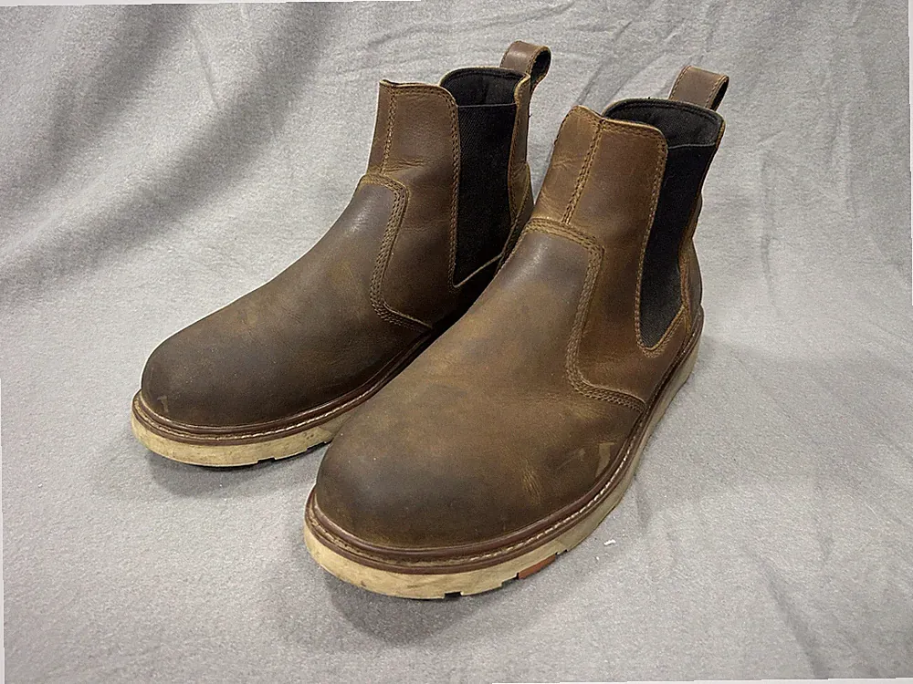Brunt Ohman Chelsea Boots Mens Size 14 Brown Soft Toe Workwear Slip Resistant