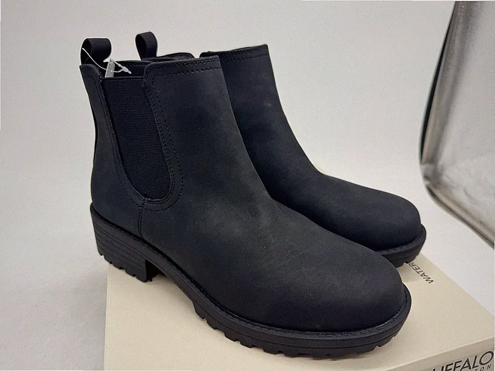 Buffalo David Bitton Anna Boots Women's Black Pull On Memory Foam Comfort - 10