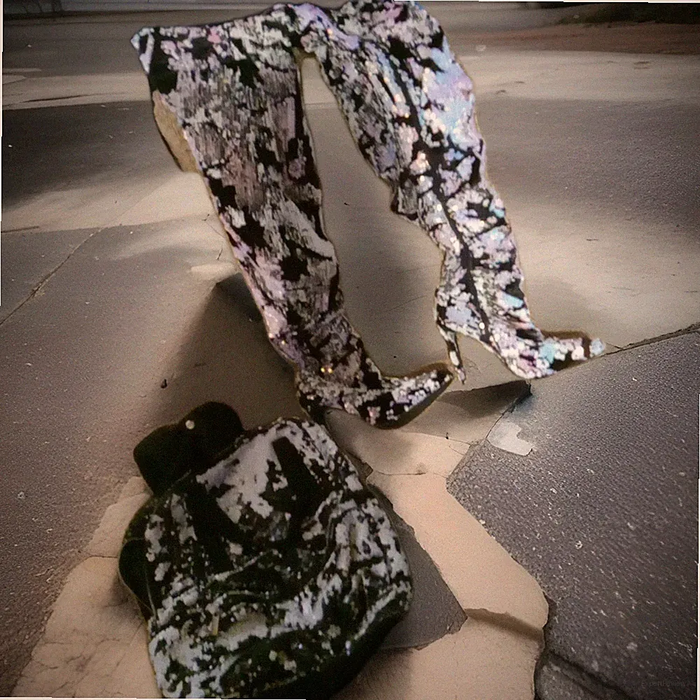 Bundle Of Sequin Knee High Boots Sz 10 & Matching Backpack