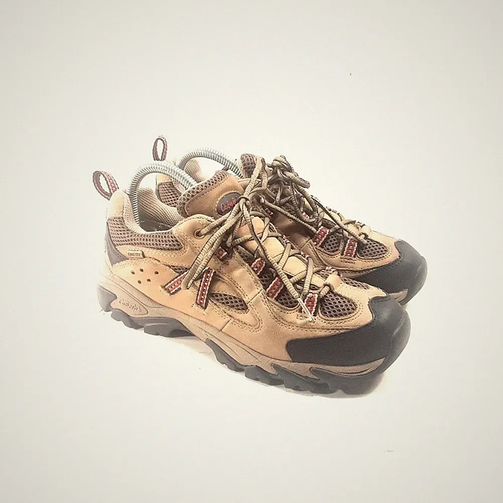 ​Cabela’s Gore-Tex Women’s 8.5 Hiking Boots Waterproof Brown Leather Trail Shoes