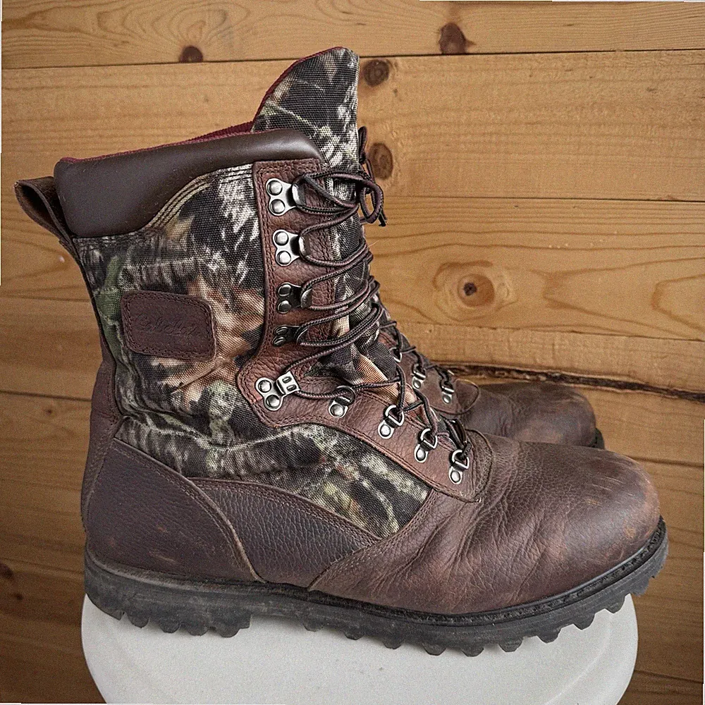 Cabela's Iron Ridge Leather GORE-TEX Boots 16D Camo Winter Hiking Heavy Duty