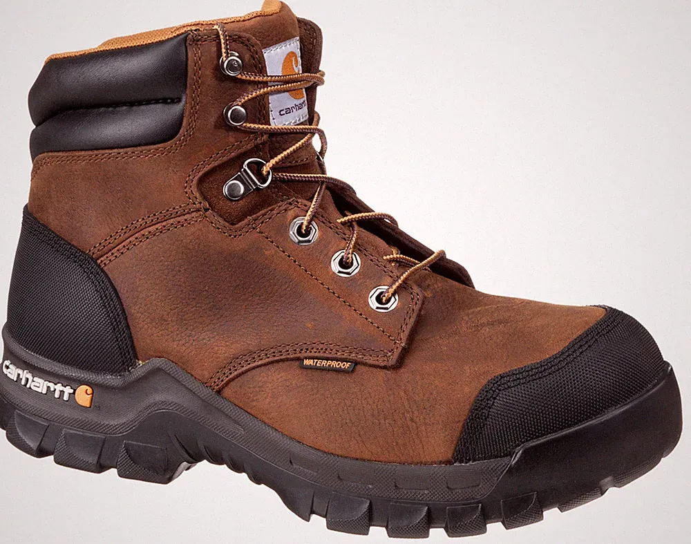Carhartt CMF6380 6'' Rugged Flex Waterproof Safety Toe Work Boots for Men
