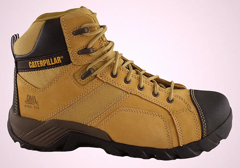 Caterpillar Cat Argon Hi Side Zip Mens Steel Toe Work/Safety Boots - Rubber