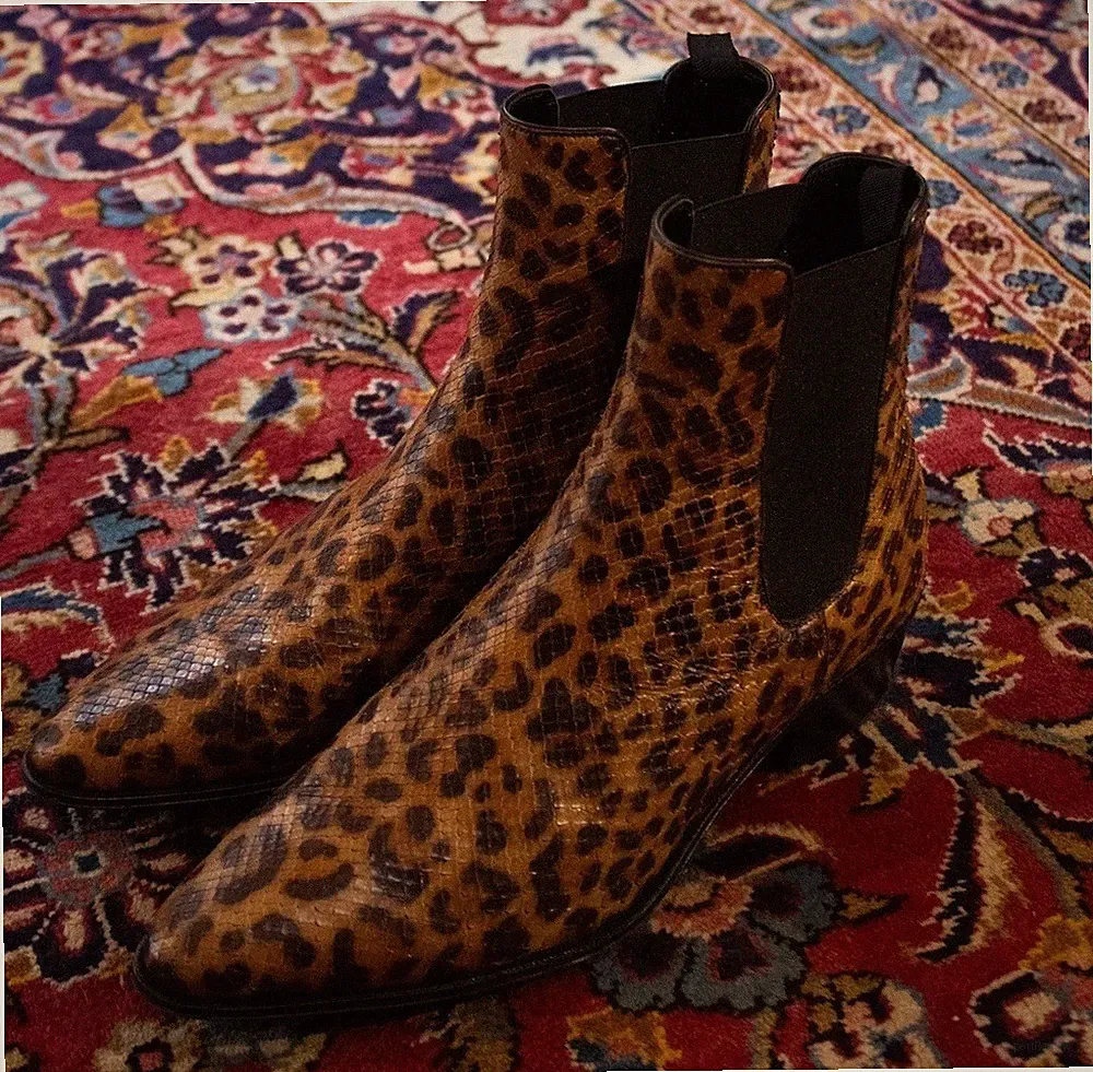 Celine SS19 Leopard Print Chelsea Boots – Hedi Slimane – Size 41 (US 8)
