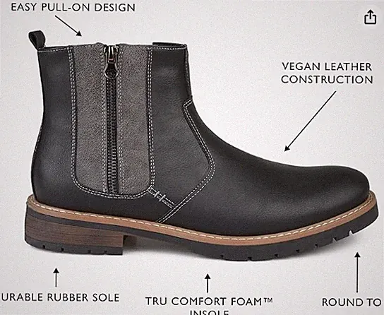 Chelsea Boot Comfort Foam Zip-up Round Toe - Black 12