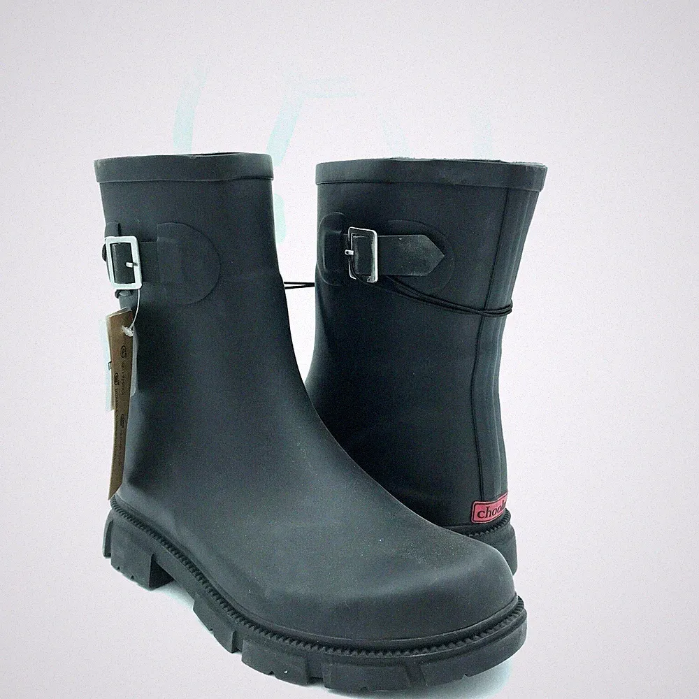 Chooka Women’s Unlined Rain Boots Pick A Size - Black Rubber
