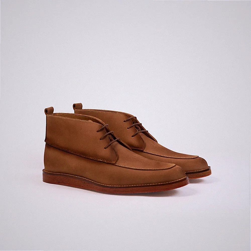 Chukka Handmade Casual Leather Men Boot Trailblazer Brown By Ministry of Shoes