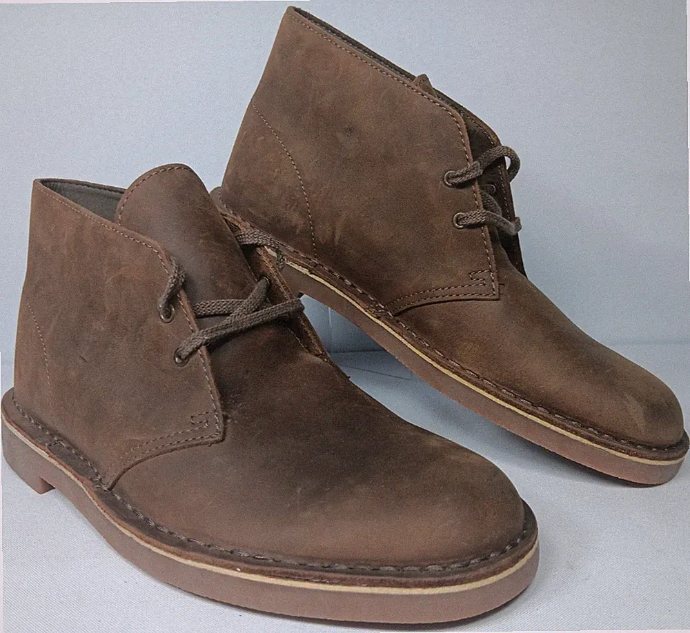 Clarks Bushacre 2 Chukka Boot Brown Classic Desert Style Leather Comfort Mens 9M