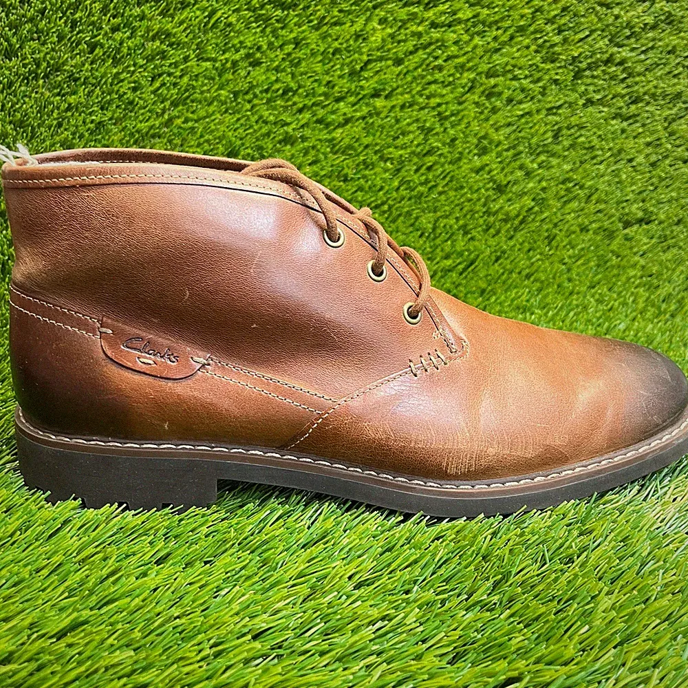 Clarks Montacute Duke Mens Size 12 Brown Classic Outdoor Leather Chukka Boots