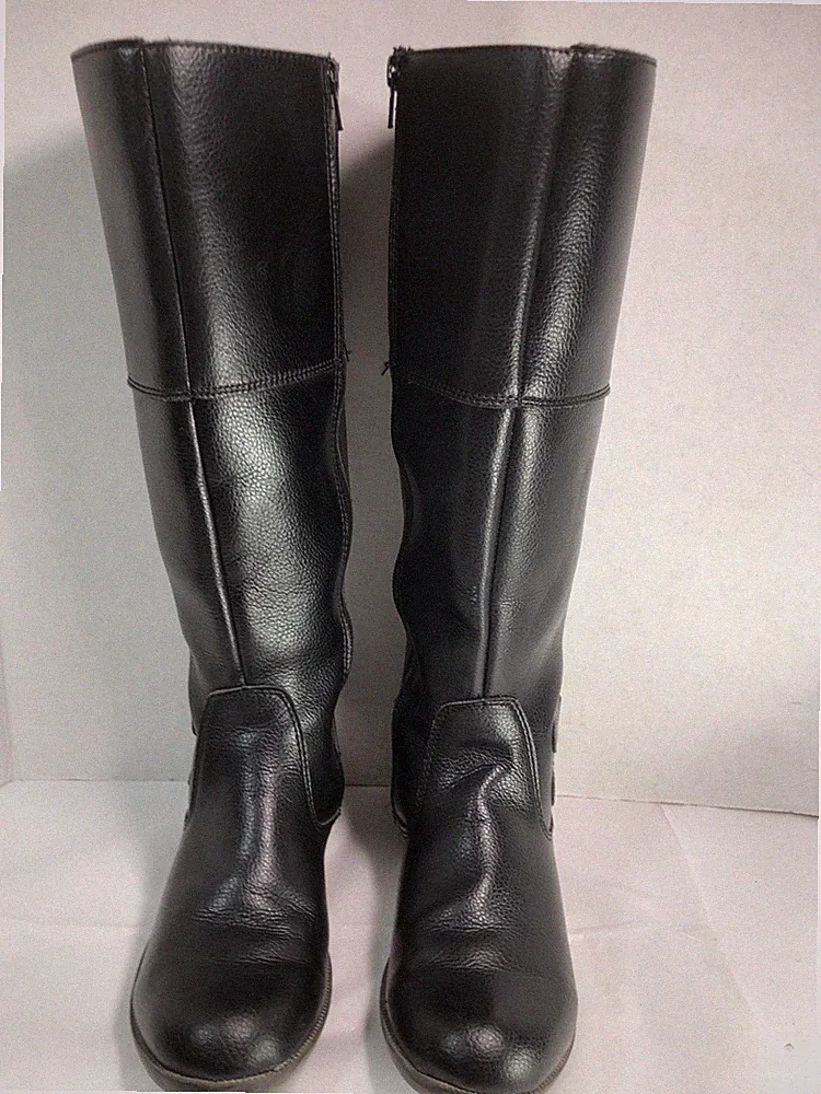 Clarks Womens Boots Size 7 M Black Tall Riding #9 U